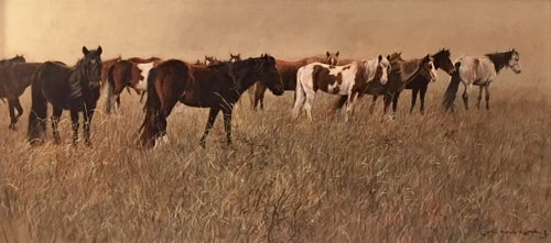 Mustang Mares Horse Painting